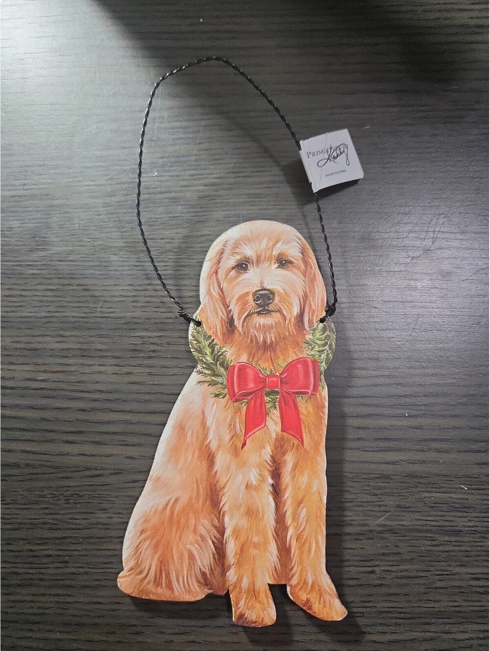Goldendoodle Hanging Christmas Ornament By Primitves By Kathy